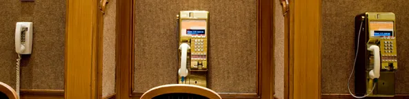 A callshop: booths as accounts, the operator’s screen, calls routed through the switch to vendors